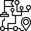 icon representing strategy and technical roadmap development